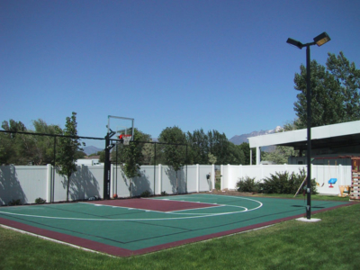 30' x 44' backyard basketball court